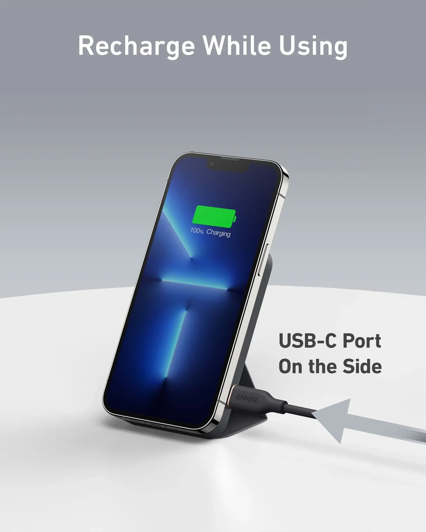 Anker 5,000mAh Magnetic Power Bank - Wireless Portable Charger with Foldable Stand & USB-C Port for iPhone 17/16/15/14/13