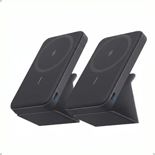 Anker 5,000mAh Magnetic Power Bank - Wireless Portable Charger with Foldable Stand & USB-C Port for iPhone 17/16/15/14/13
